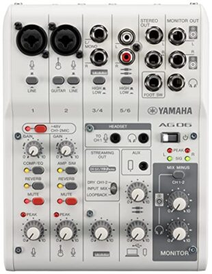 Yamaha AG06 6-Channel Digital Mixer White | eBay