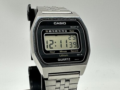 ⭐️ Vintage 1980 CASIO B815 Module 155 THIN PROFILE Steel DIGITAL