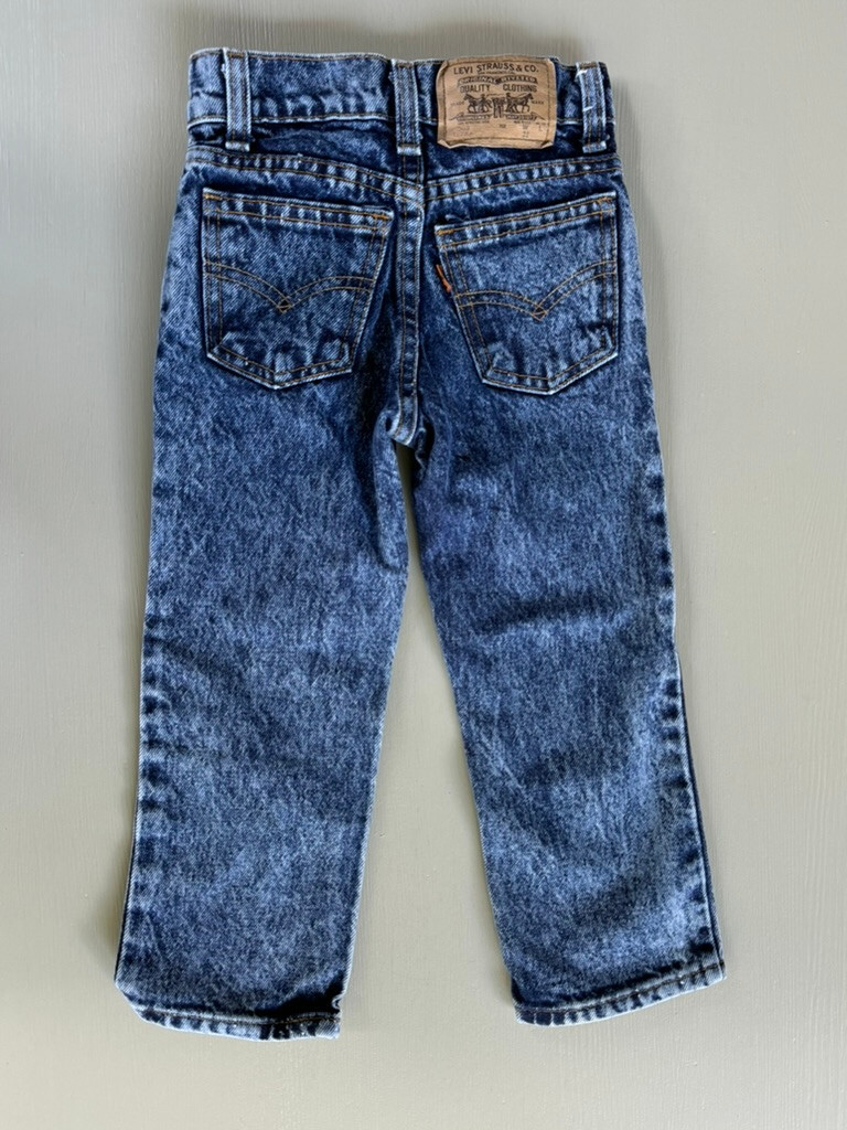 Vintage Little Levis Acid Washed Denim Jeans Youth Kids Size 4