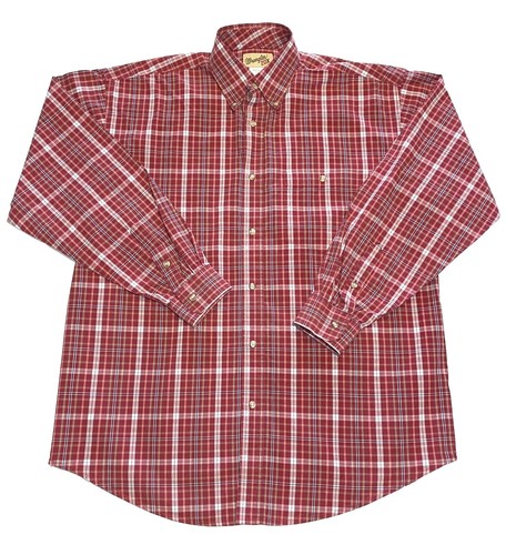 Mens Spike Sports button down shirt size Large, blue plaid, long