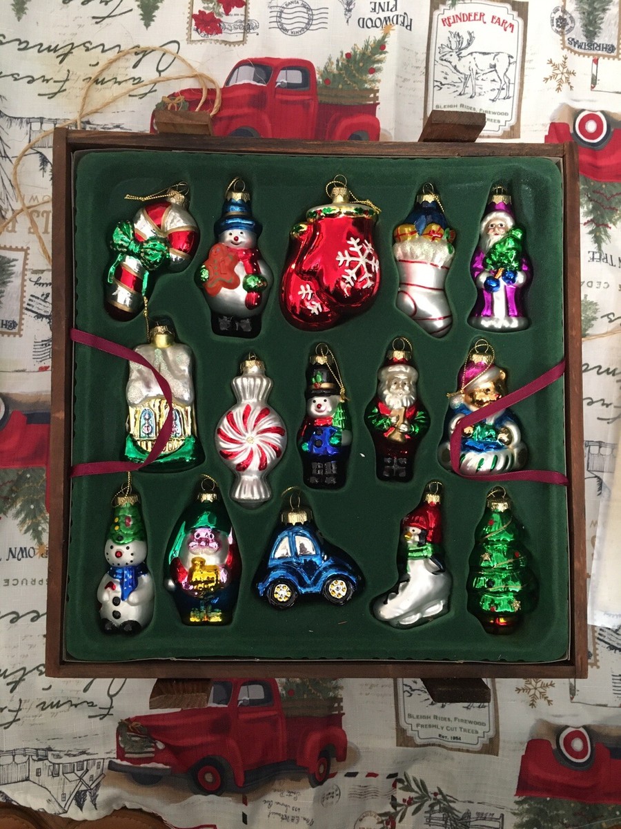 Thomas Pacconi Museum Series Vintage Glass Christmas Ornaments Set