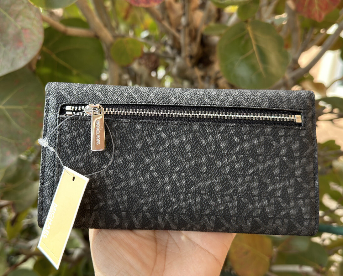 MICHAEL KORS JET SET TRAVEL LARGE TRIFOLD WALLET PVC LEATHER MK