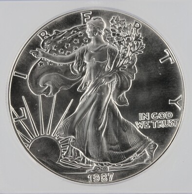 1987 Silver Eagle ICG MS70 S$1 Philadelphia Mint | eBay