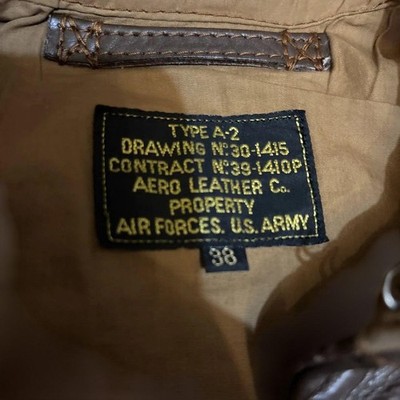 A-2 AERO LEATHER AERO LEATHER Flight Jacket 38 | eBay