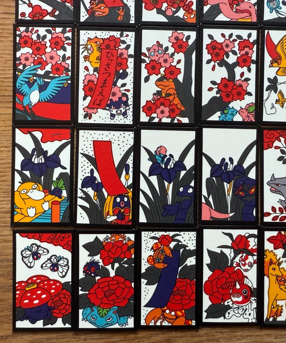 ポケモン花札 掛け軸 菊 ピカチュウ 未開封 ポケモン花札 掛け軸 菊