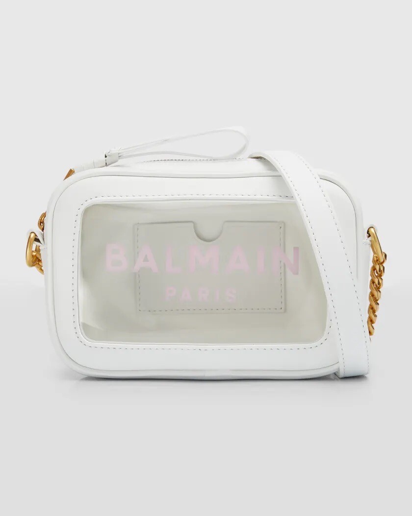 Balmain B Army Logo Clear Shoulder Bag TRANSPARENT BLANC | eBay