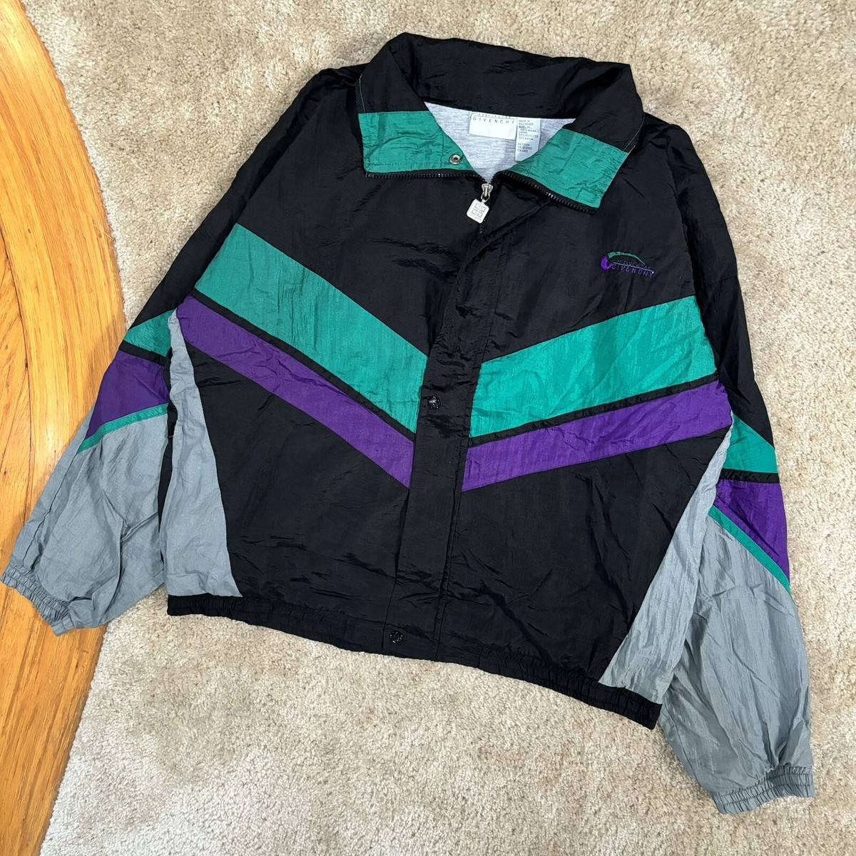 Vintage 90s Givenchy Activewear Windbreaker Jacket XL | eBay