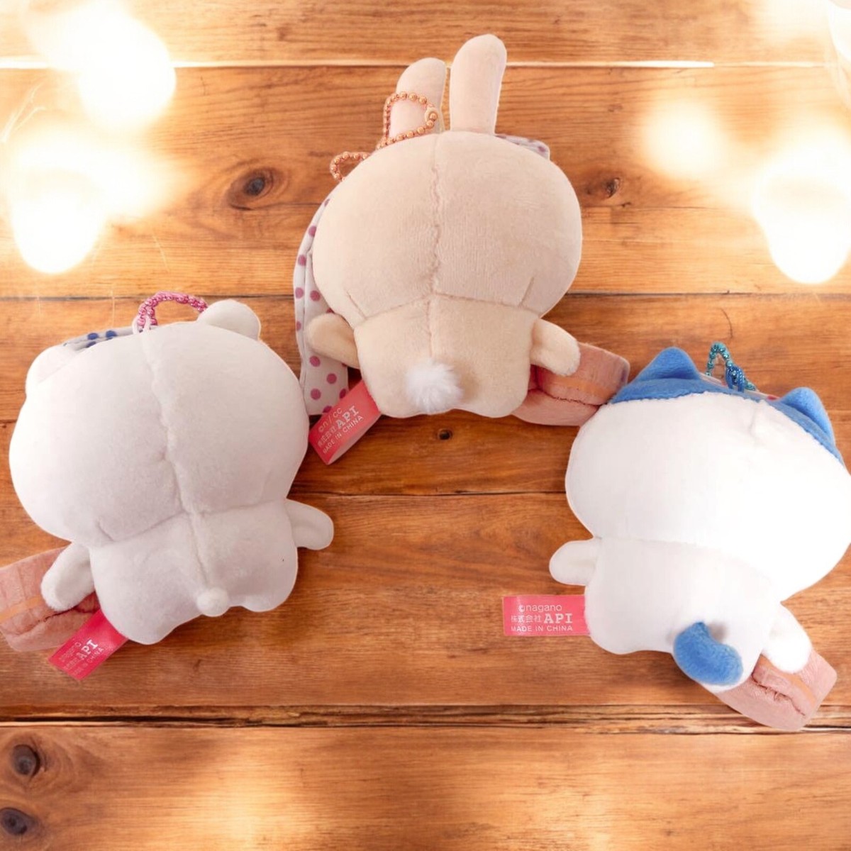 Chiikawa SET 3 Onsen hot spring Mascot Plush Key Chain Japan