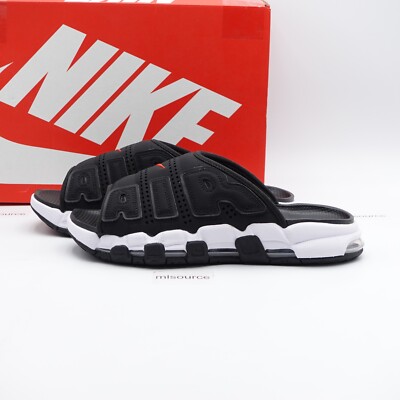 Nike Air More Uptempo Slide Sandals FJ2708-001 Black Size 8 Men's