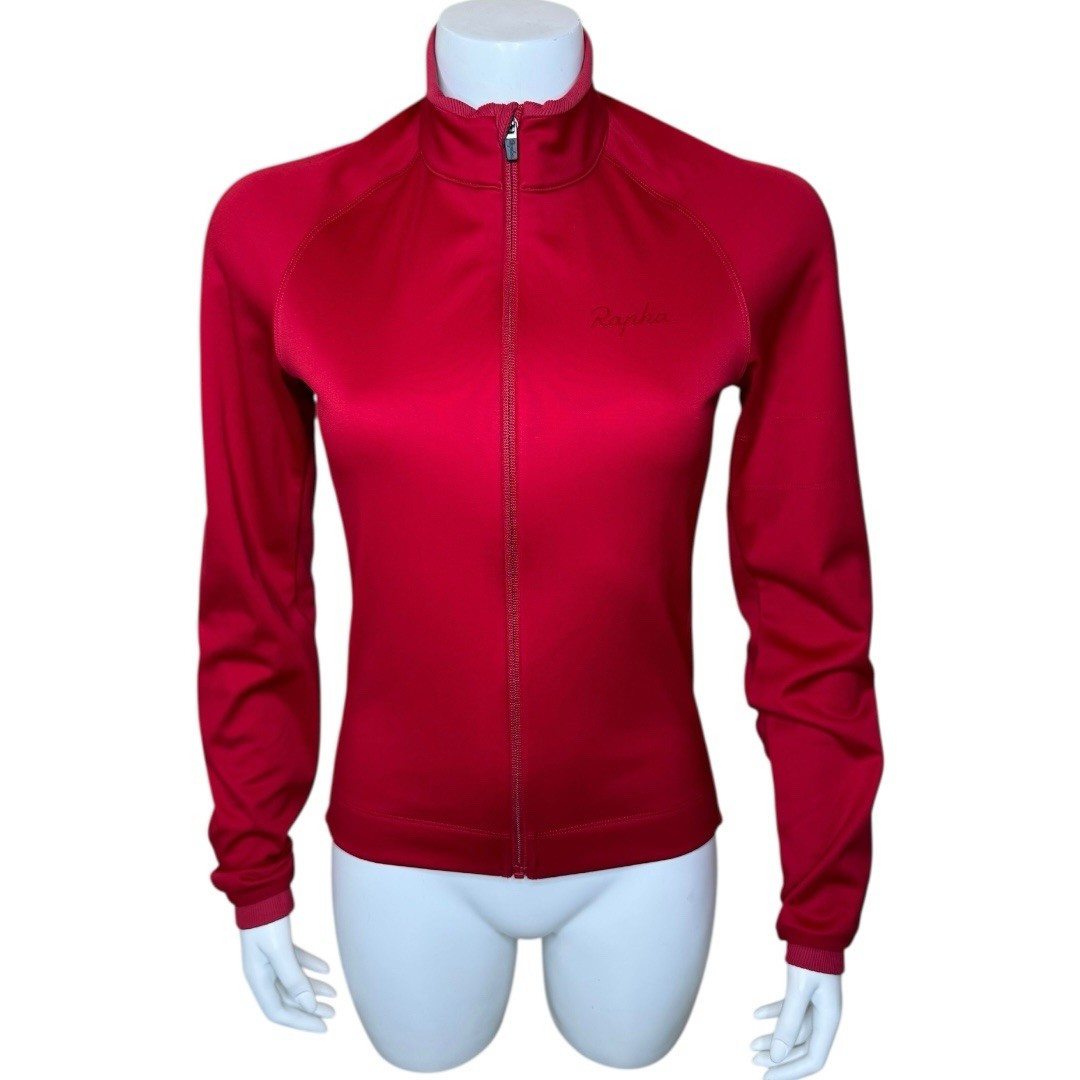 Rapha Womens Core Winter Jacket S Red Zip Cycling Activewear