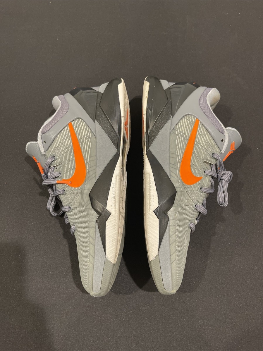 Mens NIKE ZOOM KOBE VII 7 SYSTEM WOLF GREY ORANGE PROTRO 488371