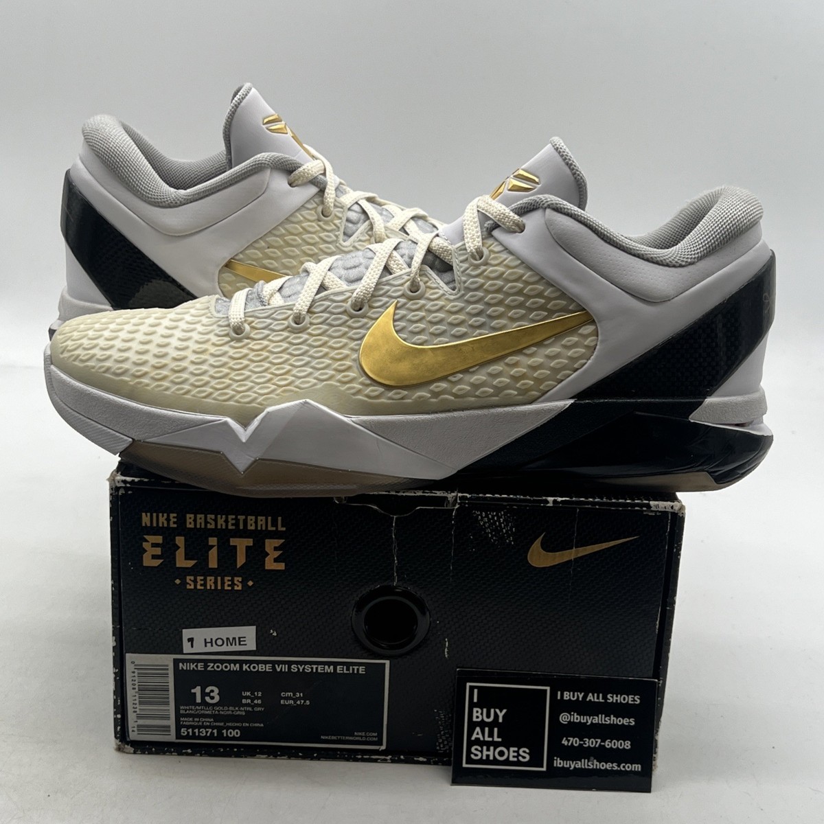 Size 13 - Nike Zoom Kobe 7 System Elite Home (511371-100) | eBay