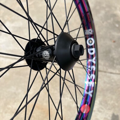 ODYSSEY BMX VANDERO FRONT BICYCLE WHEEL OIL SLICK/BLACK PRIMO CULT