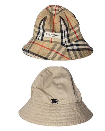 NWT BURBERRY London TB Monogram Jacquard Bucket Hat Black, S/P | eBay