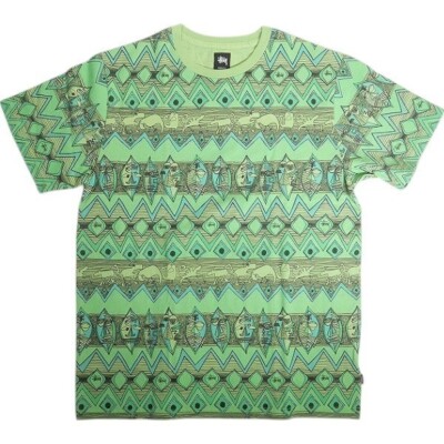 Old Stussy Tomtom T-shirt Large All-Over Print Size L NOS Unused