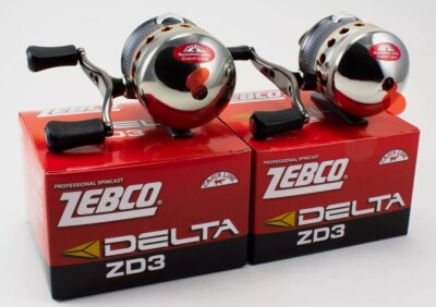 2 Pack) ZEBCO DELTA ZD3 2.9:1 GEAR RATIO 4+1 BB SPINCAST REEL 10lb