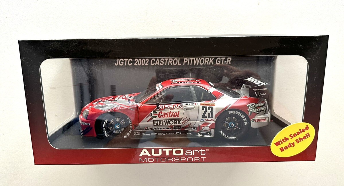 AUTOART ✨ 1:18 NISSAN SKYLINE R34 GTR Castrol/Pitwork #23 2002