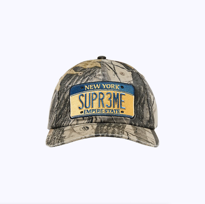 Supreme License Plate 6-Panel Hat - Realtree Camo - NEW | eBay