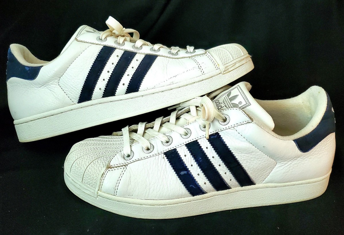 adidas Superstar VINTAGE 2000 Premium White Navy Blue Silver LTD