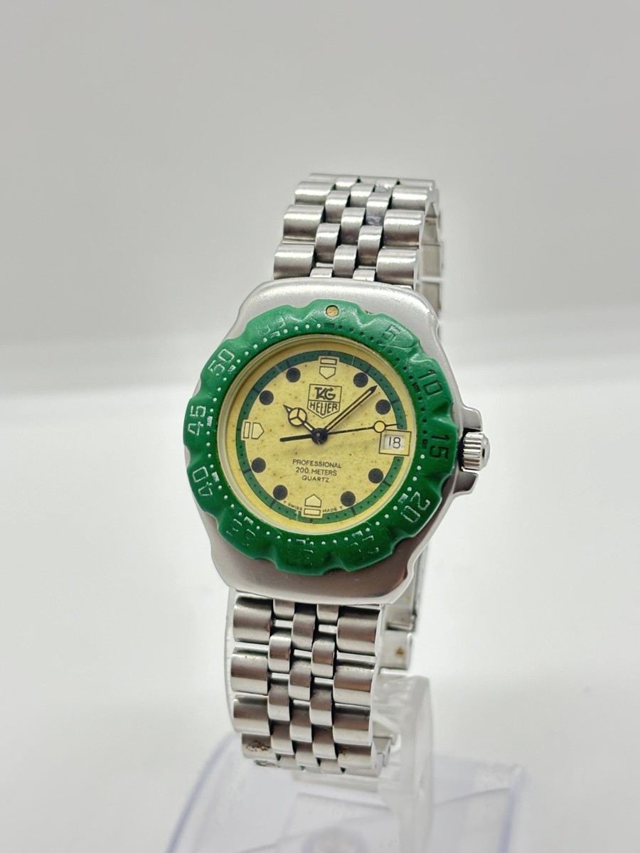 Exc+5] TAG HEUER Formula 1 372.513 Professional Lime Green Quartz