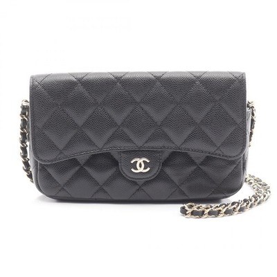 CHANEL Matelasse Chain Phone Case Wallet Shoulder Bag AP2096