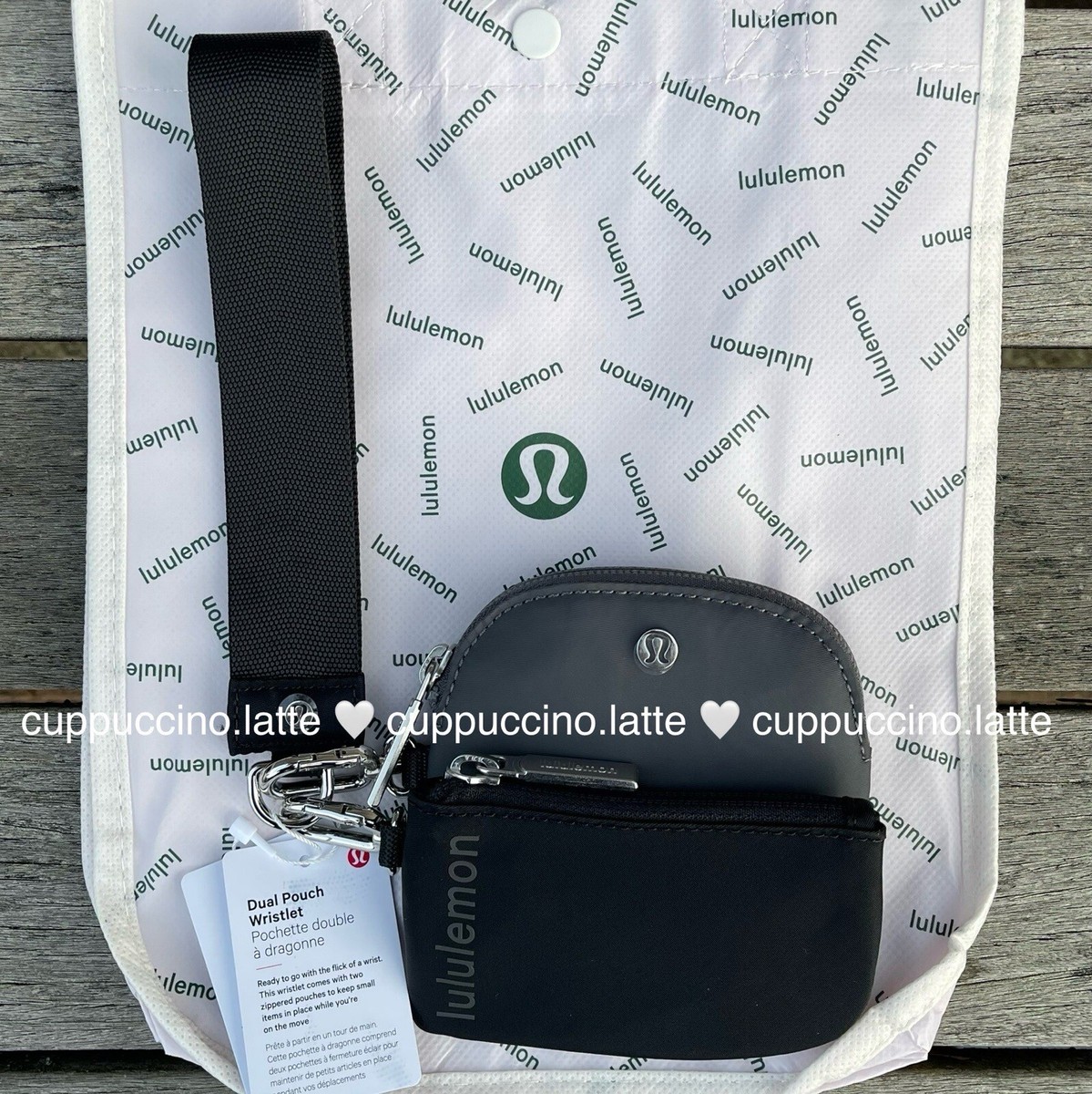 NWT Authentic Lululemon Athletica | Dual Pouch Wristlet | Black