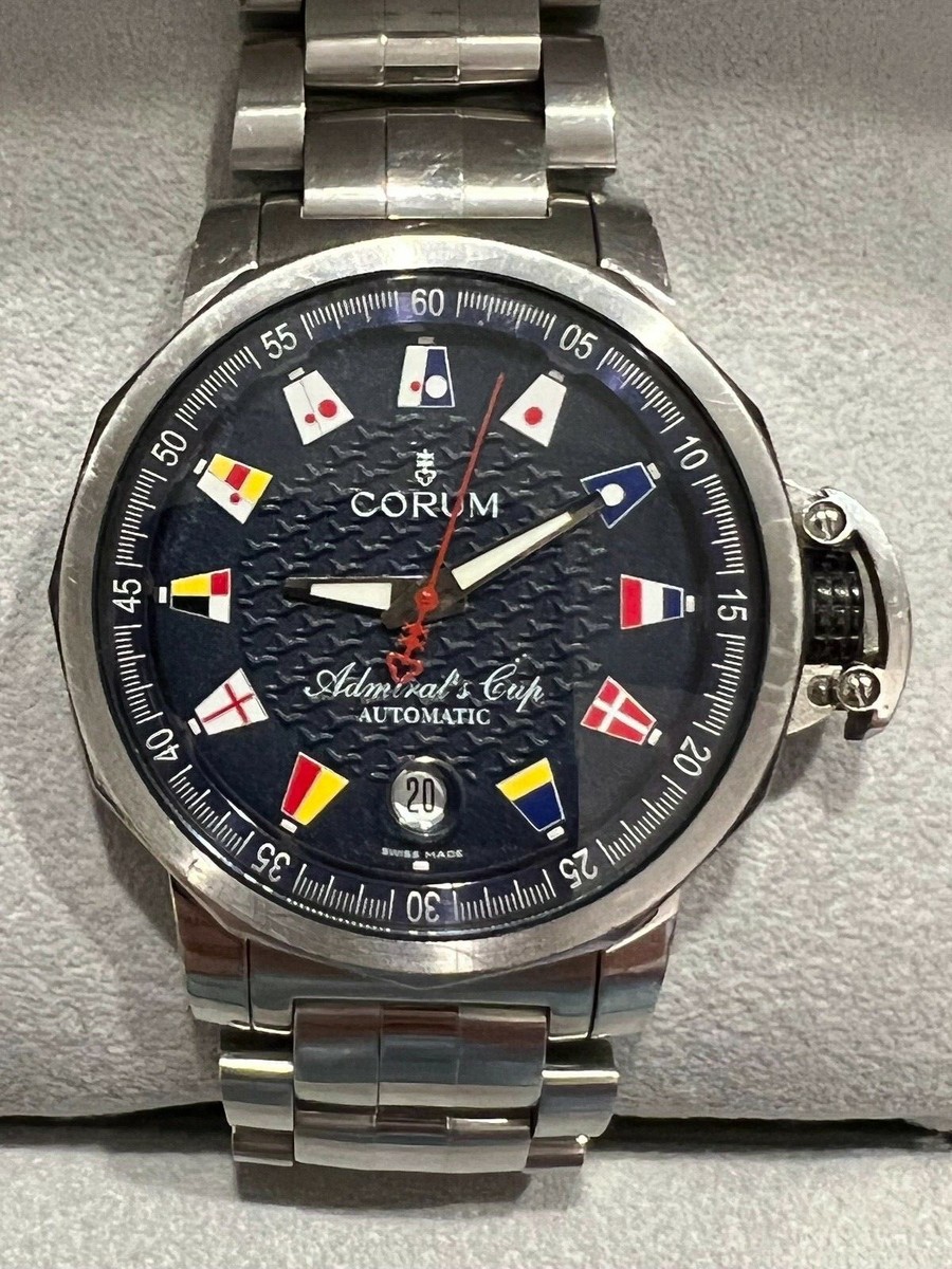 CORUM Admirals Cup Trophy Navy Dial Automatic Men's Watch | eBay