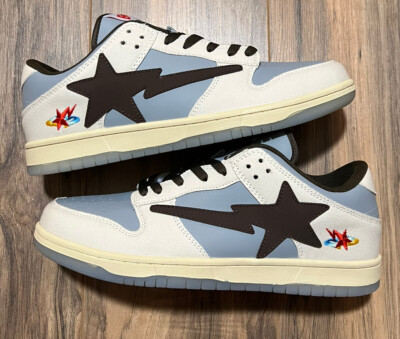 Indigo Studios L A Bapesta Travis Scott APESTATION Dunk Low Size