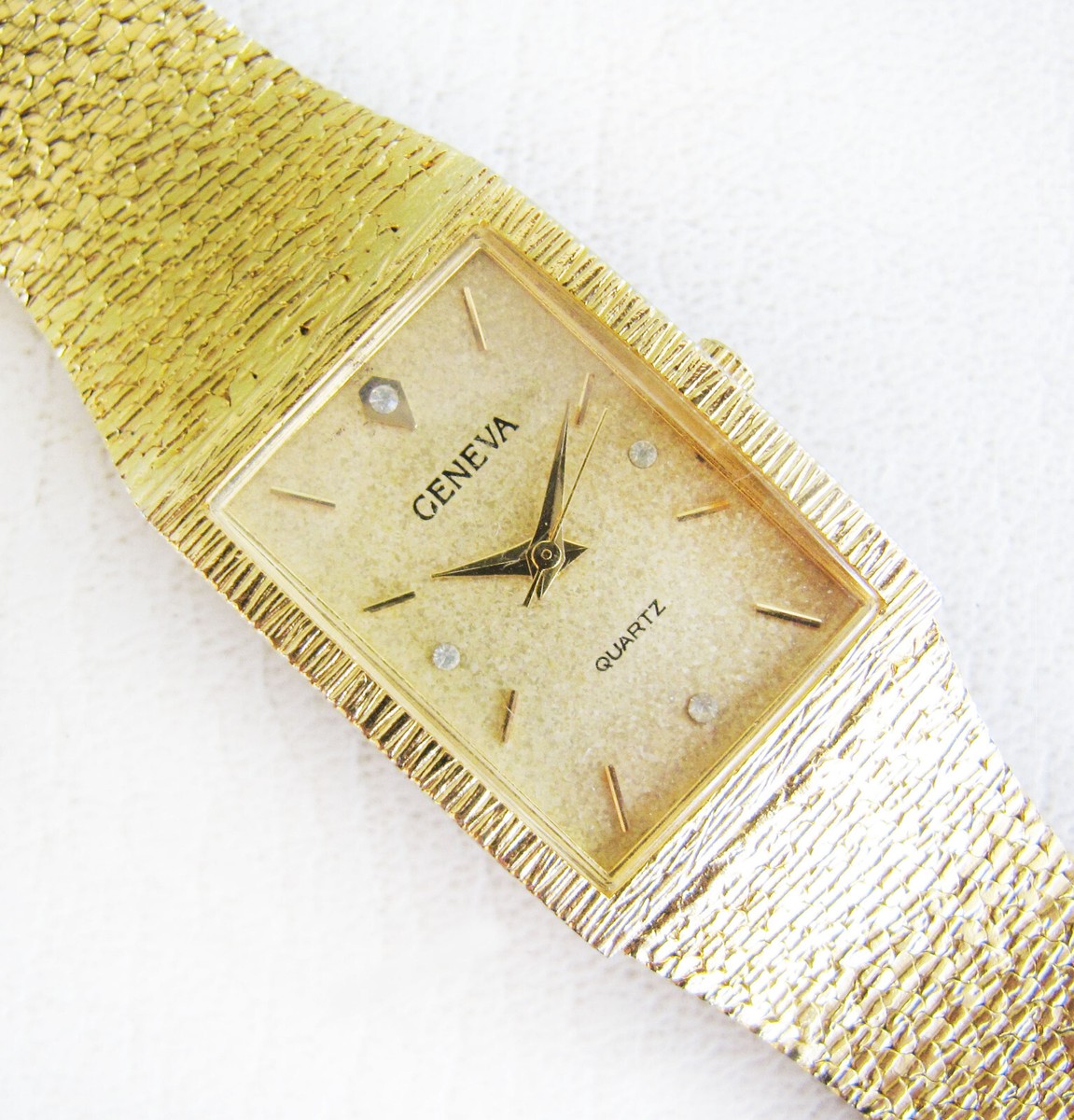 Excellent Vintage 80s 90s Geneva 18K GE3676 Dress Watch | eBay