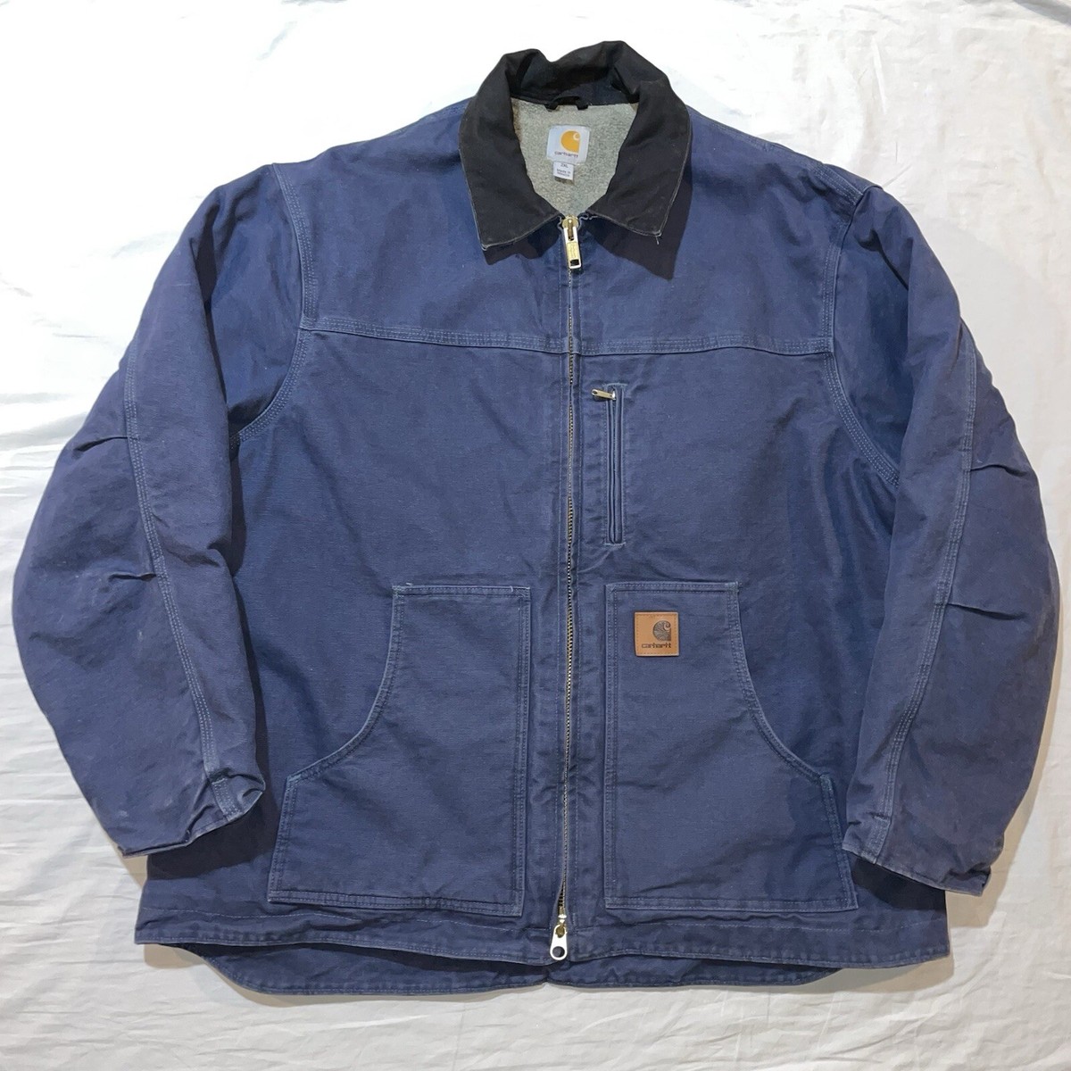 Carhartt Sherpa Lined Work Jacket Mens 2XL Blue C61 DPB Duck