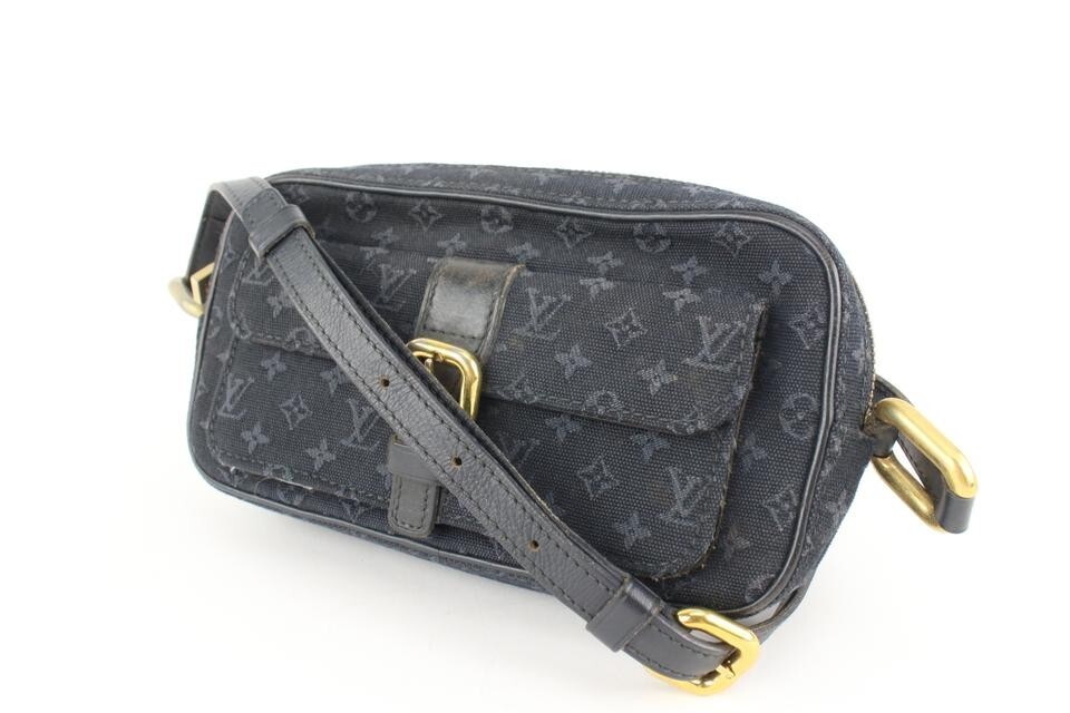 Louis Vuitton Navy Mini Lin Juliette MM Crossbody Bag 2LV1012 | eBay