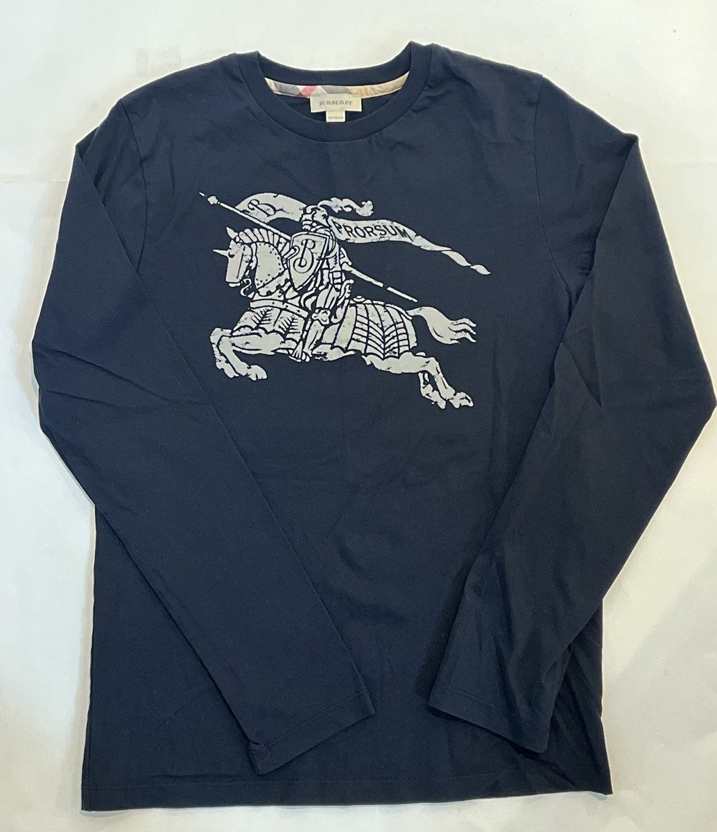 Authentic Burberry kids long sleeves shirt Black B25848 (14 Y