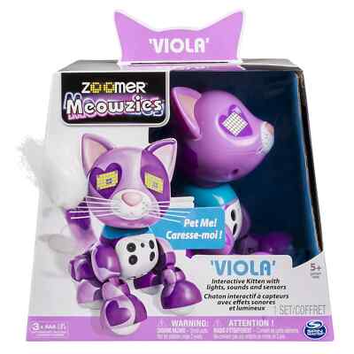 Spin Master ZOOMER Meowzies VIOLA Interactive Kitty - Lights and