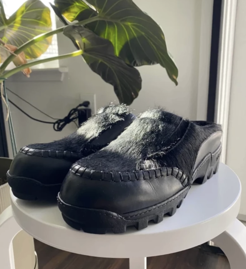 Kiko Kostadinov Bindra Sabo Pony Hair Mules Black | eBay