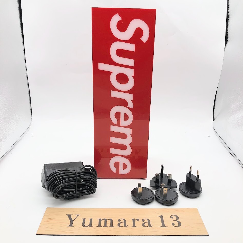 Supreme Box Logo Acrylic Table Lamp Red Blue 2colors FW23 Brand