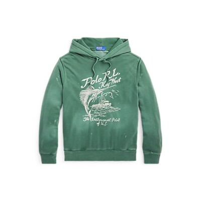 Polo Ralph Lauren Men's SZ M Embroidered Fleece Hoodie Key West