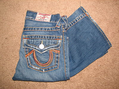 Kids True Religion Rainbow Joey Flare jeans size 12 EUC~Super Cool