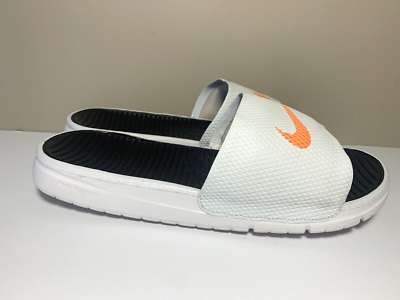 Nike Men's Size 13 Benassi Solarsoft Slides Orange Swoosh PRE