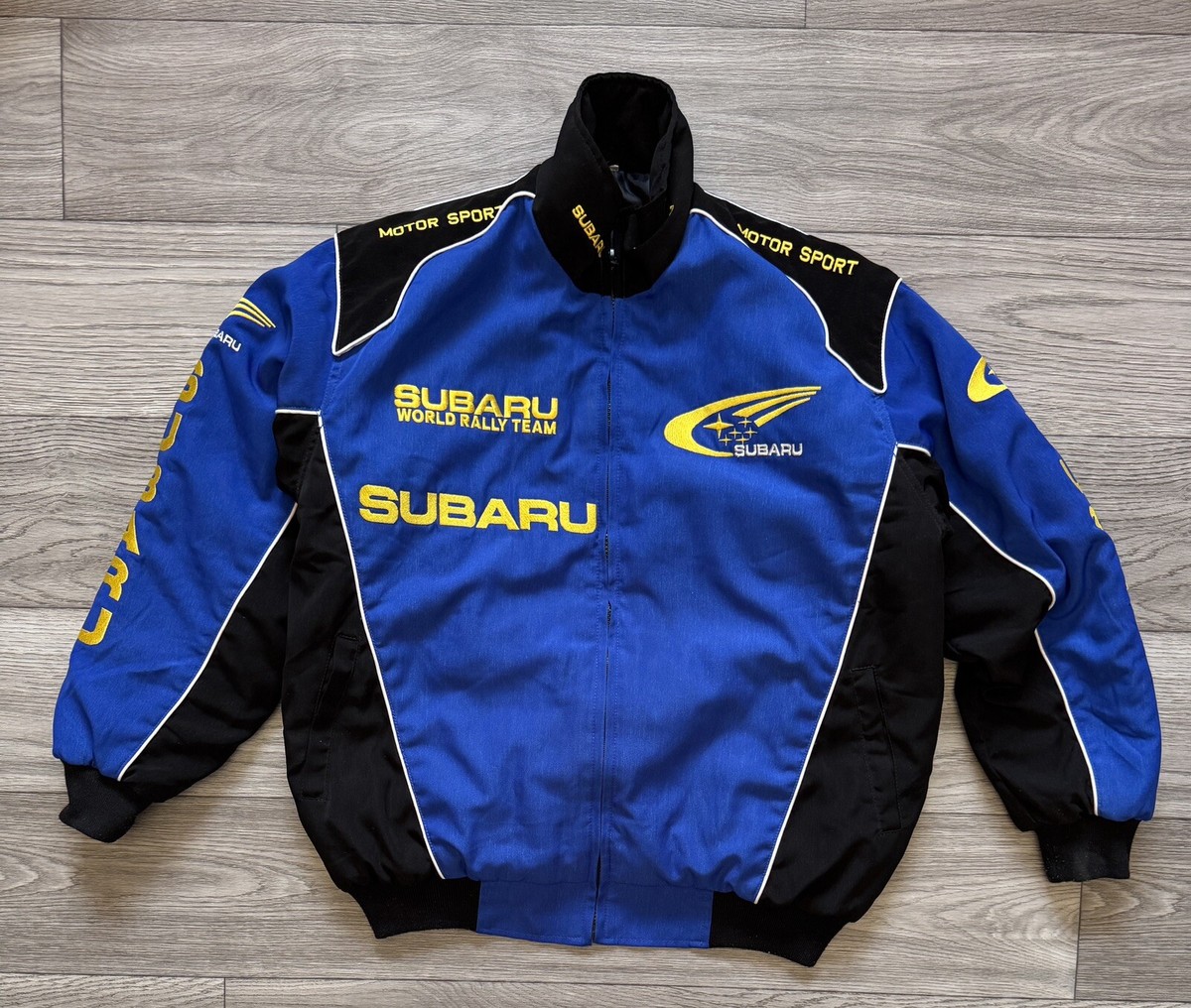 Vintage Subaru World Rally Team Racing Jacket Size Medium Blue | eBay
