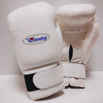 Winning Boxing gloves 16oz White Soft type PS16-B from JAPAN In