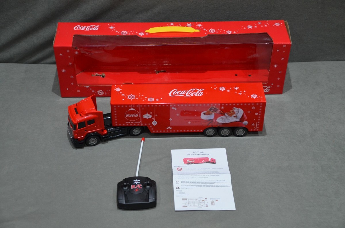 Large 50cm Coca Cola Christmas Truck Remote Control Front Lights