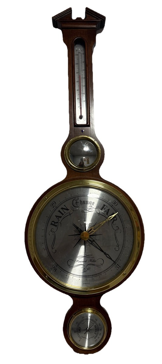 Howard Miller Olympia Banjo Thermometer 36” Barometer Hygrometer