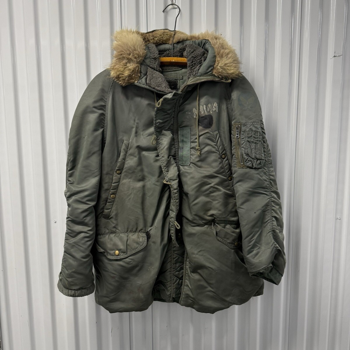 Vintage 1950s US Air Force N3B Parka Coat Sz Medium Flying Jacket