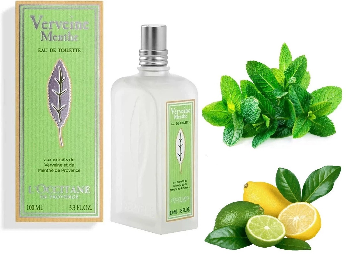 L'Occitane Verveine Menthe Eau de Toilette Spray 3.3 oz EDT Mint
