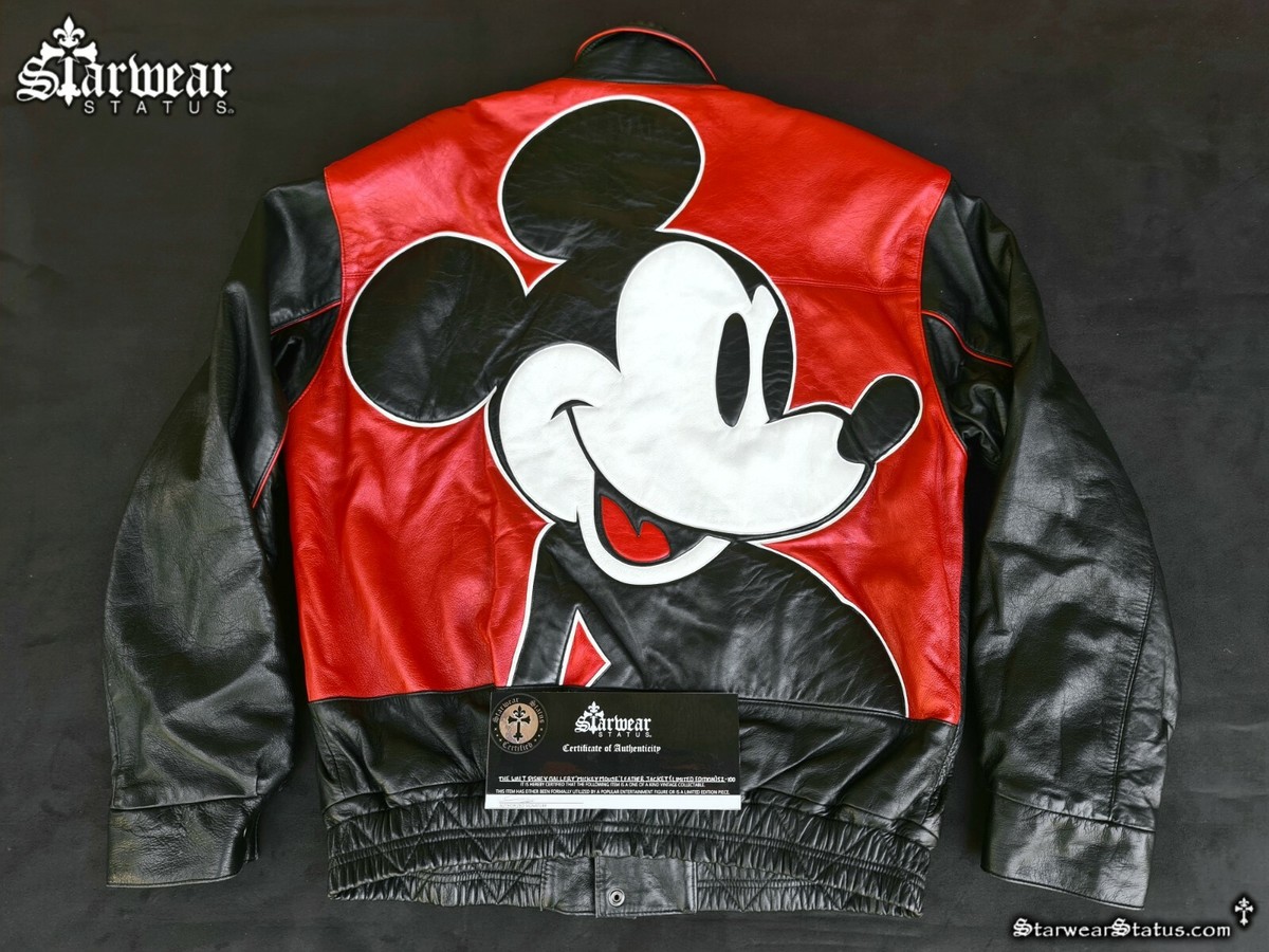 🔥Very Rare! Vintage Mickey Mouse Disney Gallery Leather Avirex