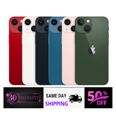 Apple iPhone 13 Unlocked 128GB/256GB/512GB - Midnight, Pink, Green