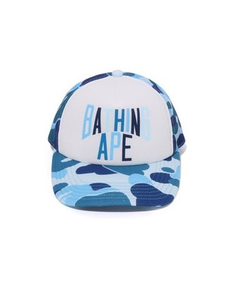 Authentic a bathing ape bape abc camo NYC logo mesh cap trucker