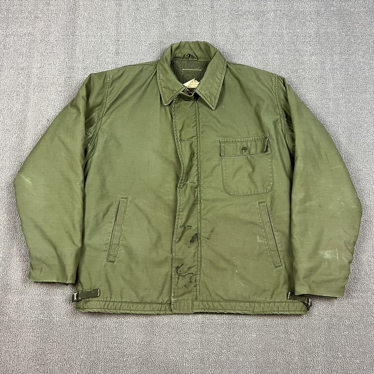 Vintage US Military Navy Deck Jacket A-2 Men's Large Cold Weather