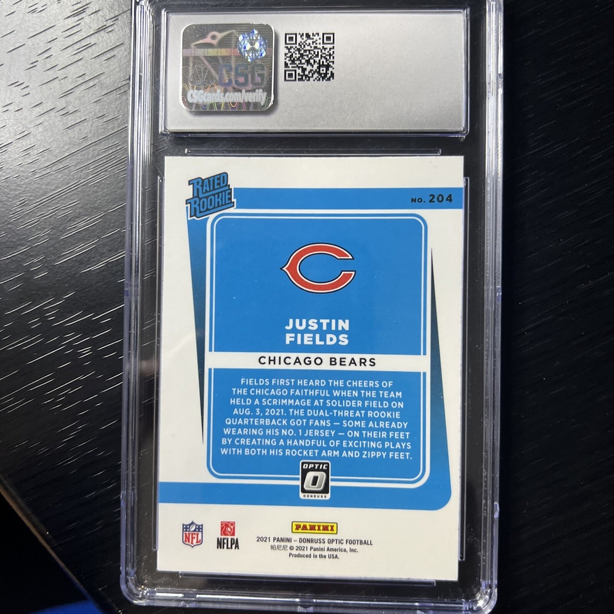 Justin Fields 2021 Optic CSG 8 Rated Rookie #204 CGS8 | eBay