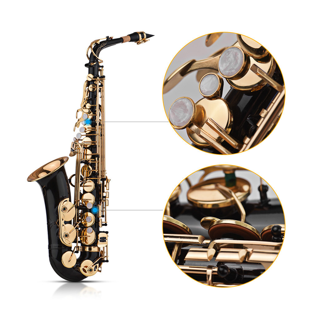 Eb Alto Saxophone Brass Lacquered Gold 82Z Key Type Sax with